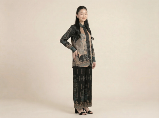 Luxe-Natural Crepe Lounge Set