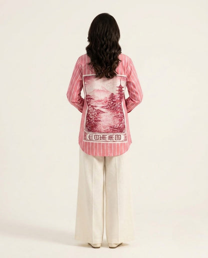 Baby Pink Stripe Cotton Co-ord Set