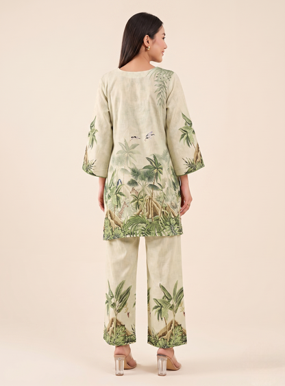 The Forest Muse Natural Linen Co-ord Set