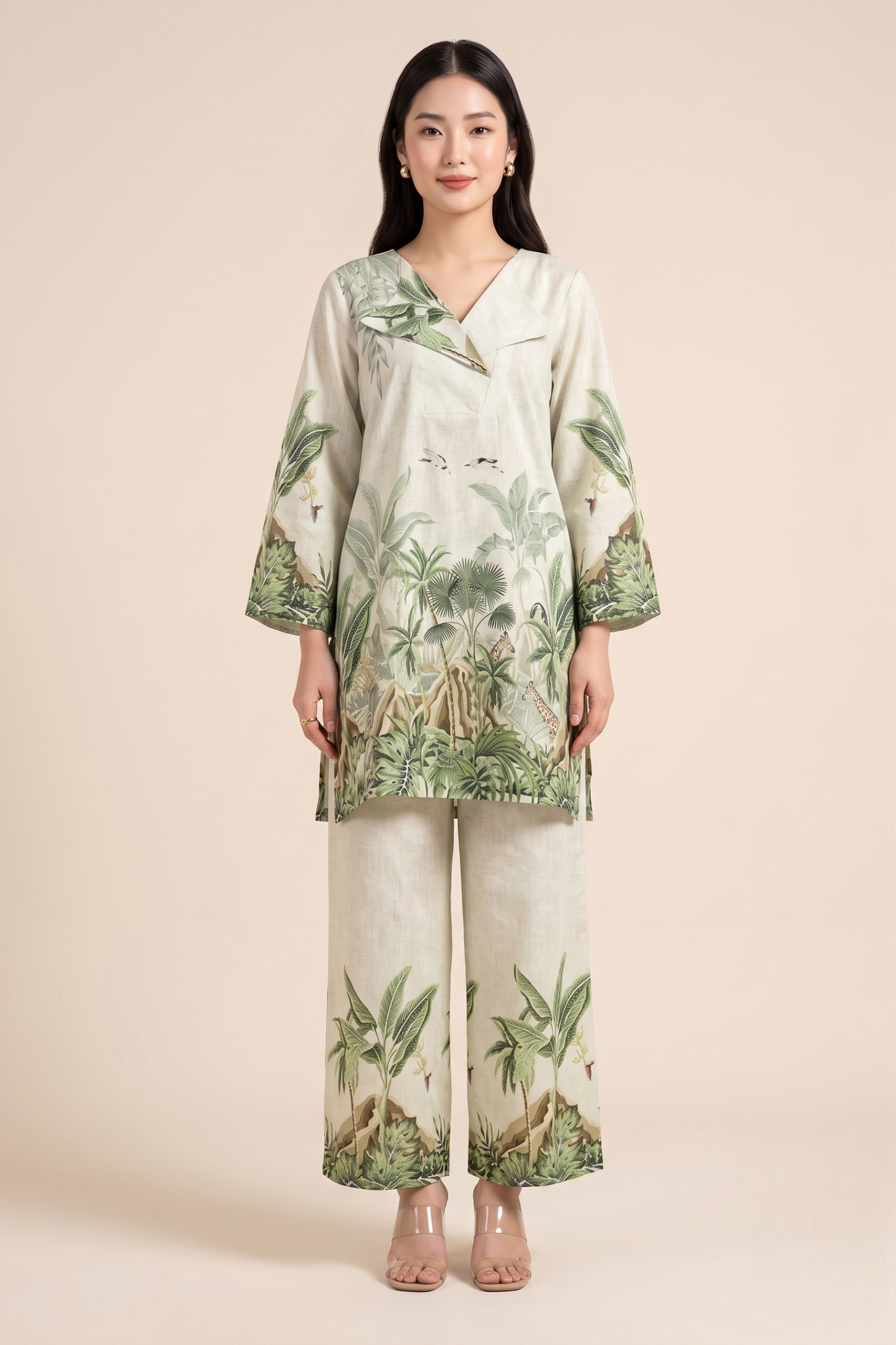 The Forest Muse Natural Linen Co-ord Set