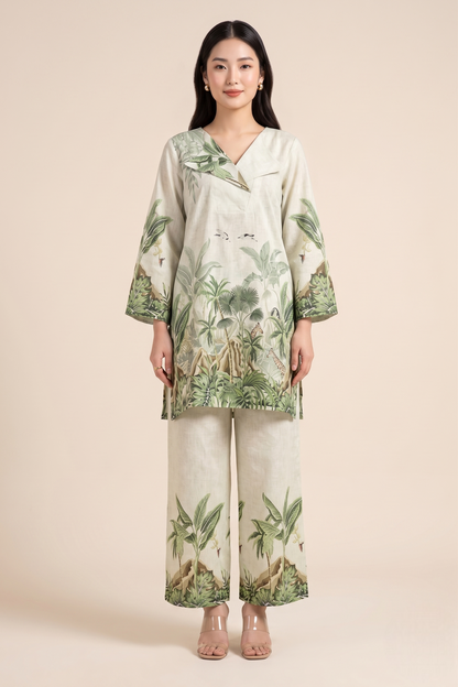The Forest Muse Natural Linen Co-ord Set