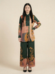 Luxe Forest Green Geometric Flowing Crepe Duo