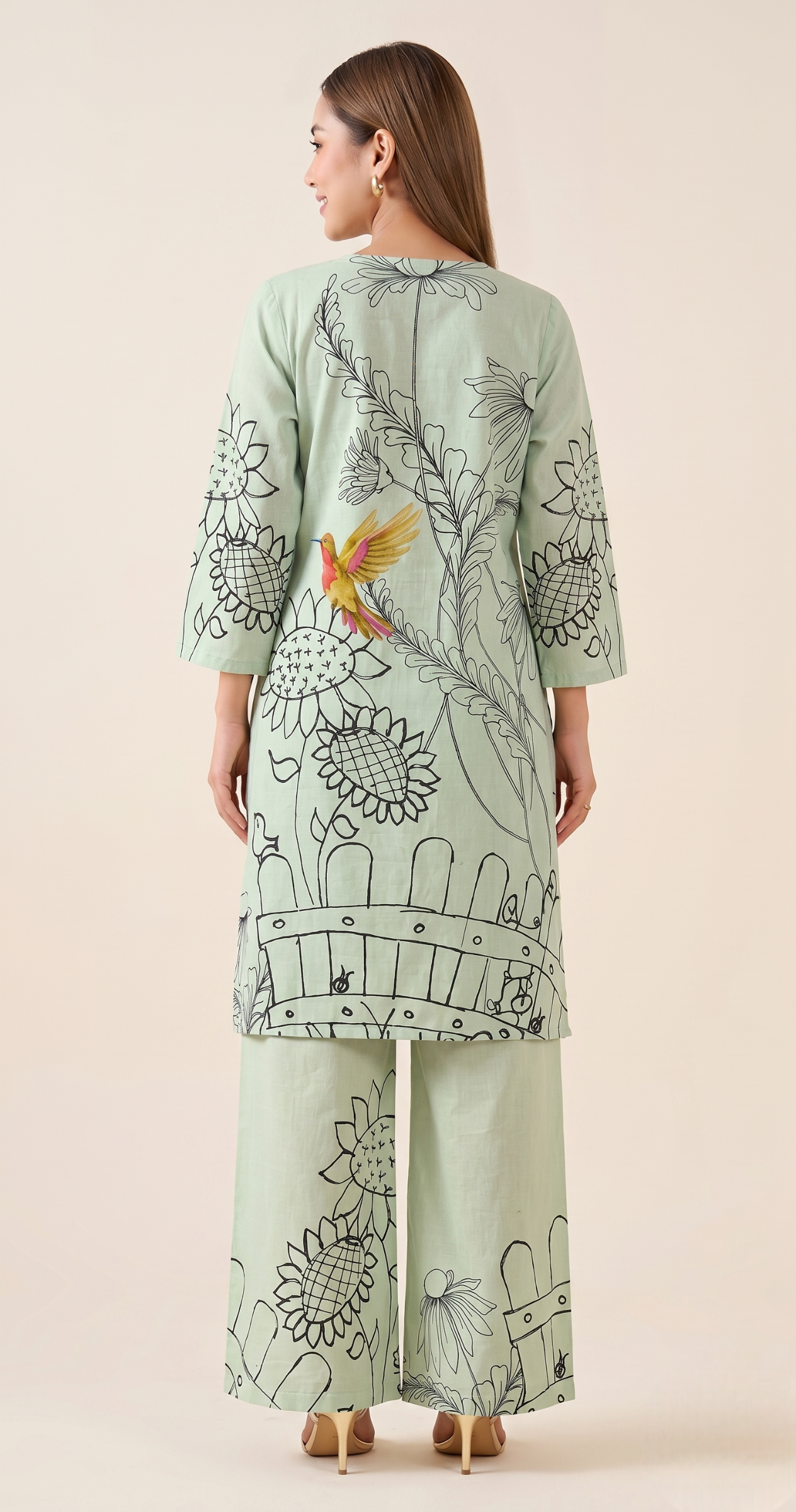 Sage Botanical Handloom Cotton Co-ord Set