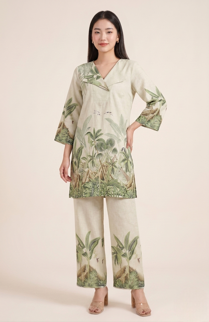 The Forest Muse Natural Linen Co-ord Set