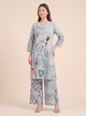 Azure Bloom Pure Handloom Cotton Co-ord Set