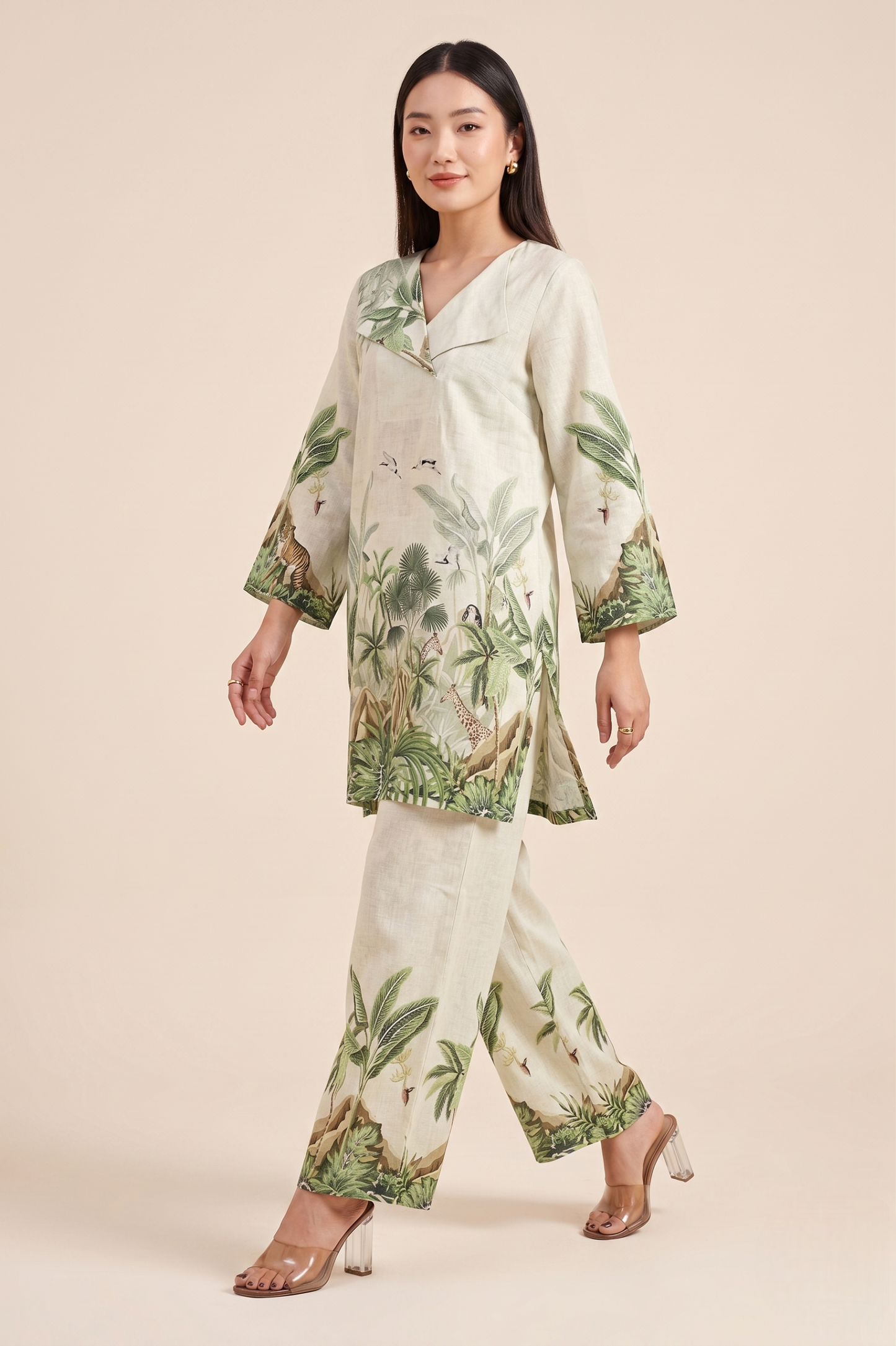 The Forest Muse Natural Linen Co-ord Set