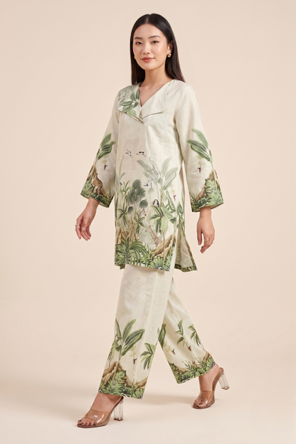 The Forest Muse Natural Linen Co-ord Set