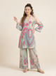 Blush Stripes Pure Natural Linen Co-Ord Set