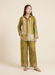 Artisan Olive green Geometric Print Co-ord Set