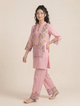 Blush Pink Designer Muslin Co-Ord Set