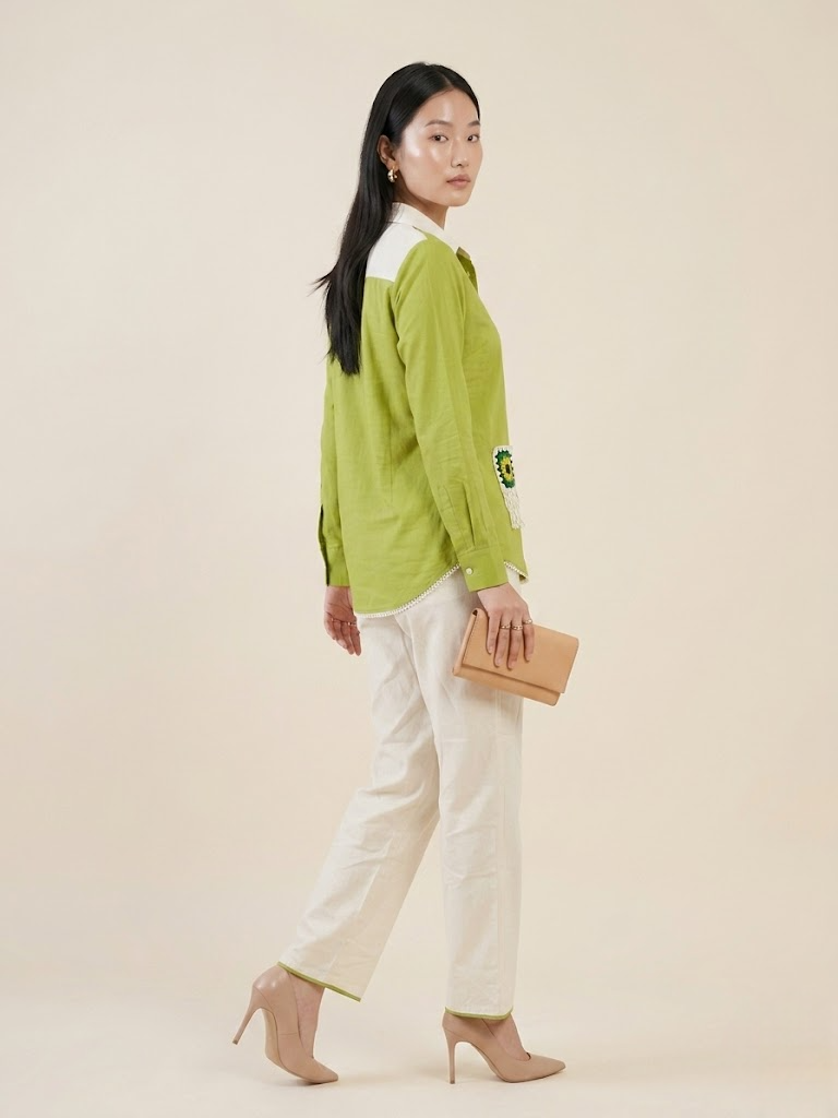Lime Bloom Crochet Co-ord Set