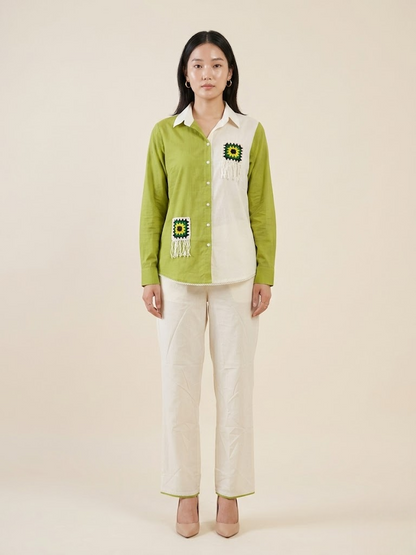 Lime Bloom Crochet Co-ord Set