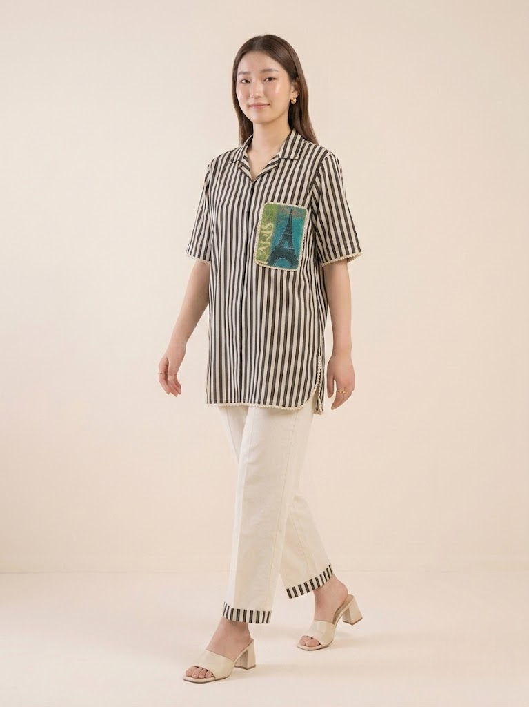 Paris Postcard Patchwork Co-ord Set