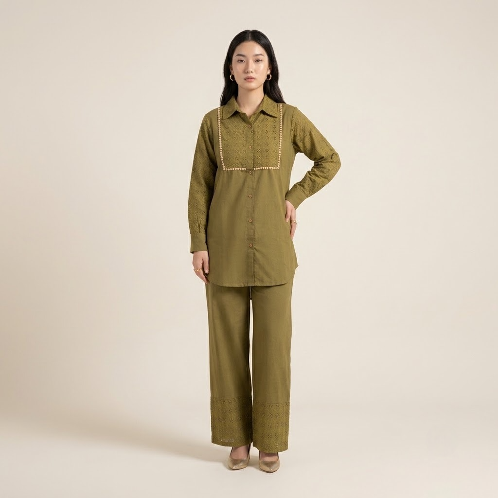 The Olive Edit – Premium Hakoba Co-ord Set
