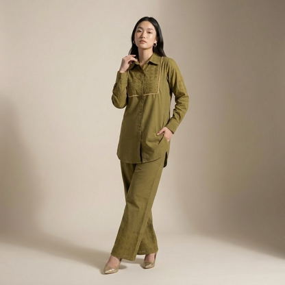 The Olive Edit – Premium Hakoba Co-ord Set