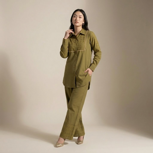 The Olive Edit – Premium Hakoba Co-ord Set