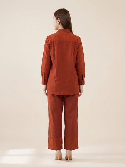 Cinnamon Charm – Premium Cambric Cotton Hakoba Co-ord Set