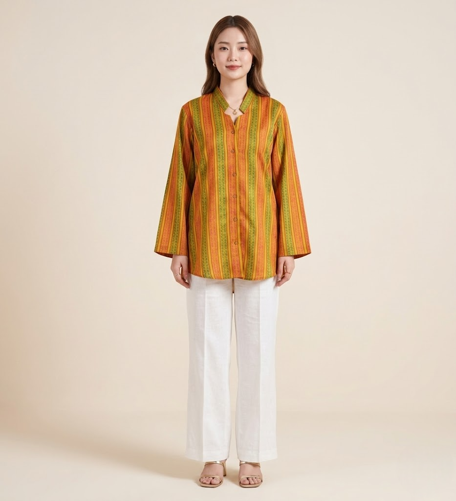The Boho-Luxe Handloom Cotton Striped Shirt