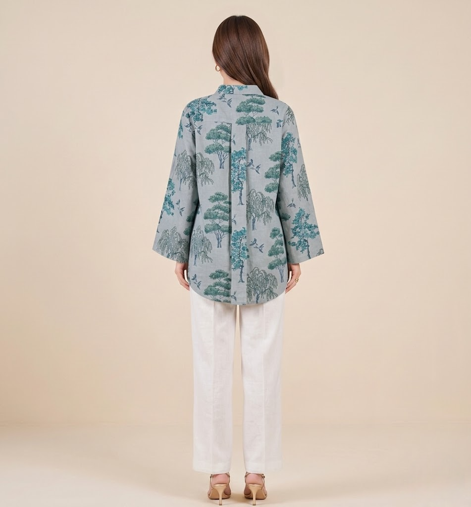 Eucalyptus Handloom Cotton Shirt