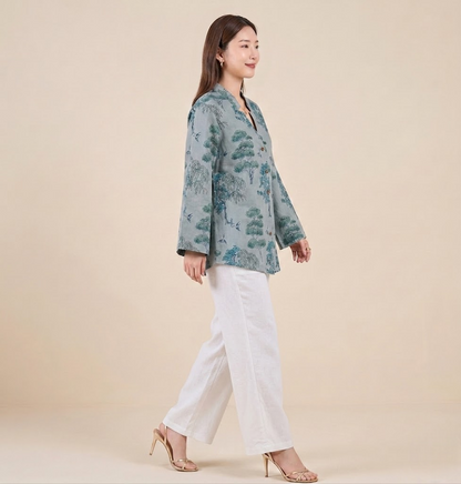 Eucalyptus Handloom Cotton Shirt