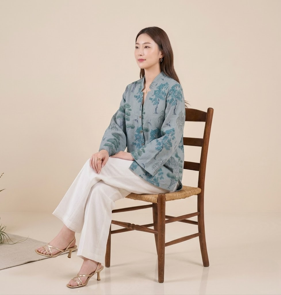 Eucalyptus Handloom Cotton Shirt