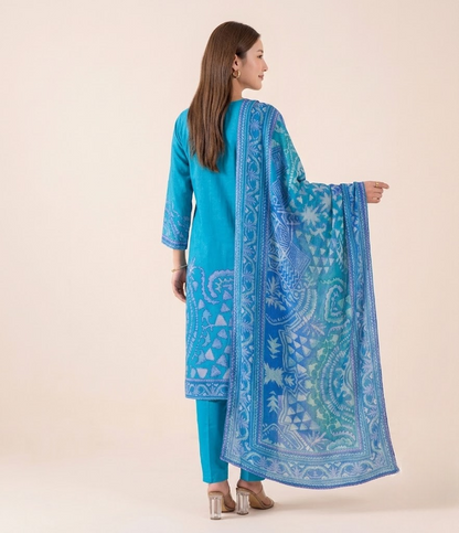 Imperial blue Crepe Kurta Set