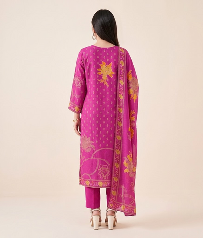 Urban Ethnic Magenta Crepe Kurta Set