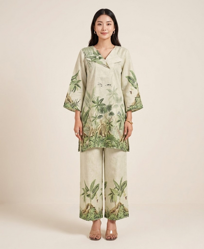 The Forest Muse Natural Linen Co-ord Set