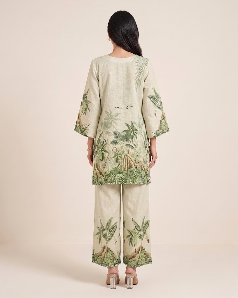 The Forest Muse Natural Linen Co-ord Set