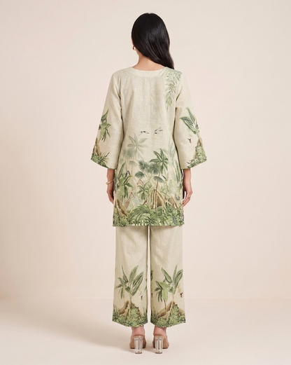 The Forest Muse Natural Linen Co-ord Set