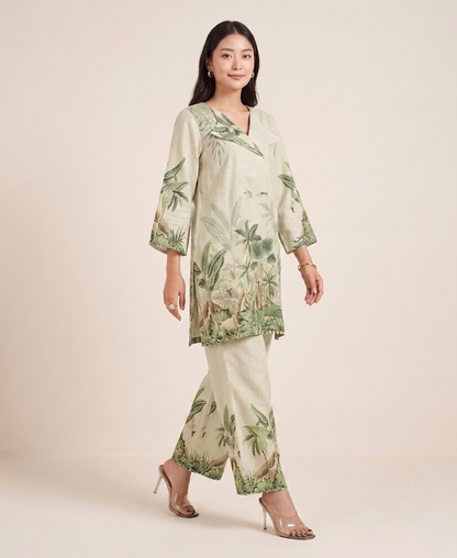 The Forest Muse Natural Linen Co-ord Set