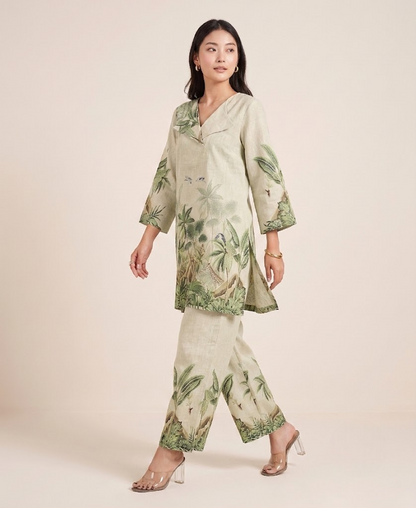 The Forest Muse Natural Linen Co-ord Set