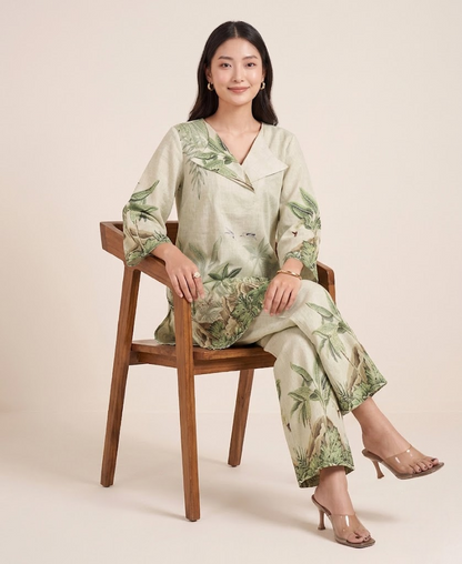 The Forest Muse Natural Linen Co-ord Set
