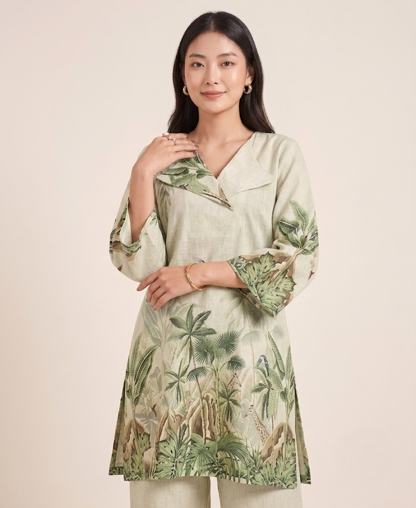 The Forest Muse Natural Linen Co-ord Set