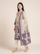 Shimmer Stripes Organza Kurta and Dupatta Set
