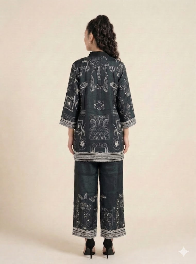 Midnight Muse Pure Muslin Co-Ord Set