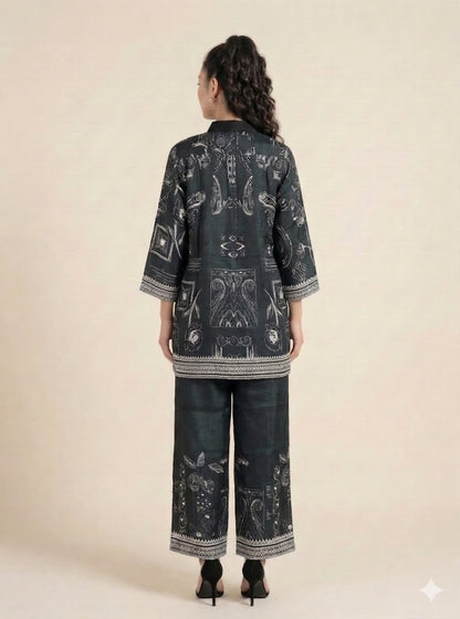 Midnight Muse Pure Muslin Co-Ord Set
