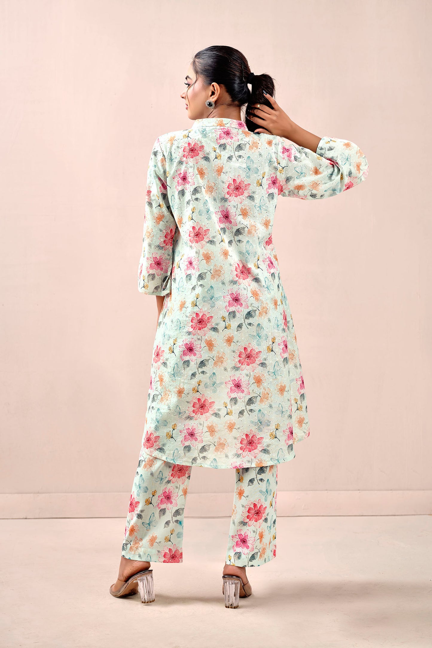 Pastel Garden Chikankari Co-ord set