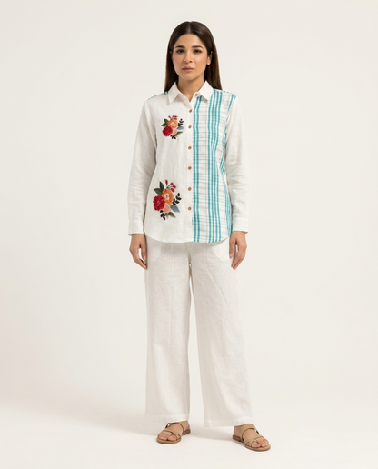 Off white Pure Linen Co-ord Set