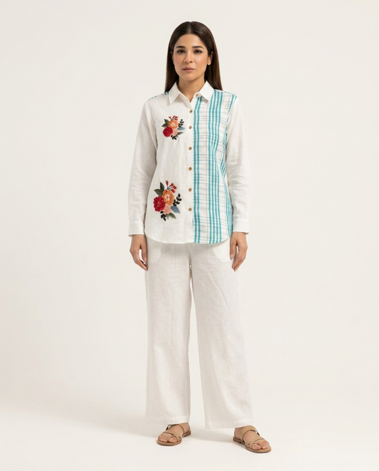 Off white Pure Linen Co-ord Set