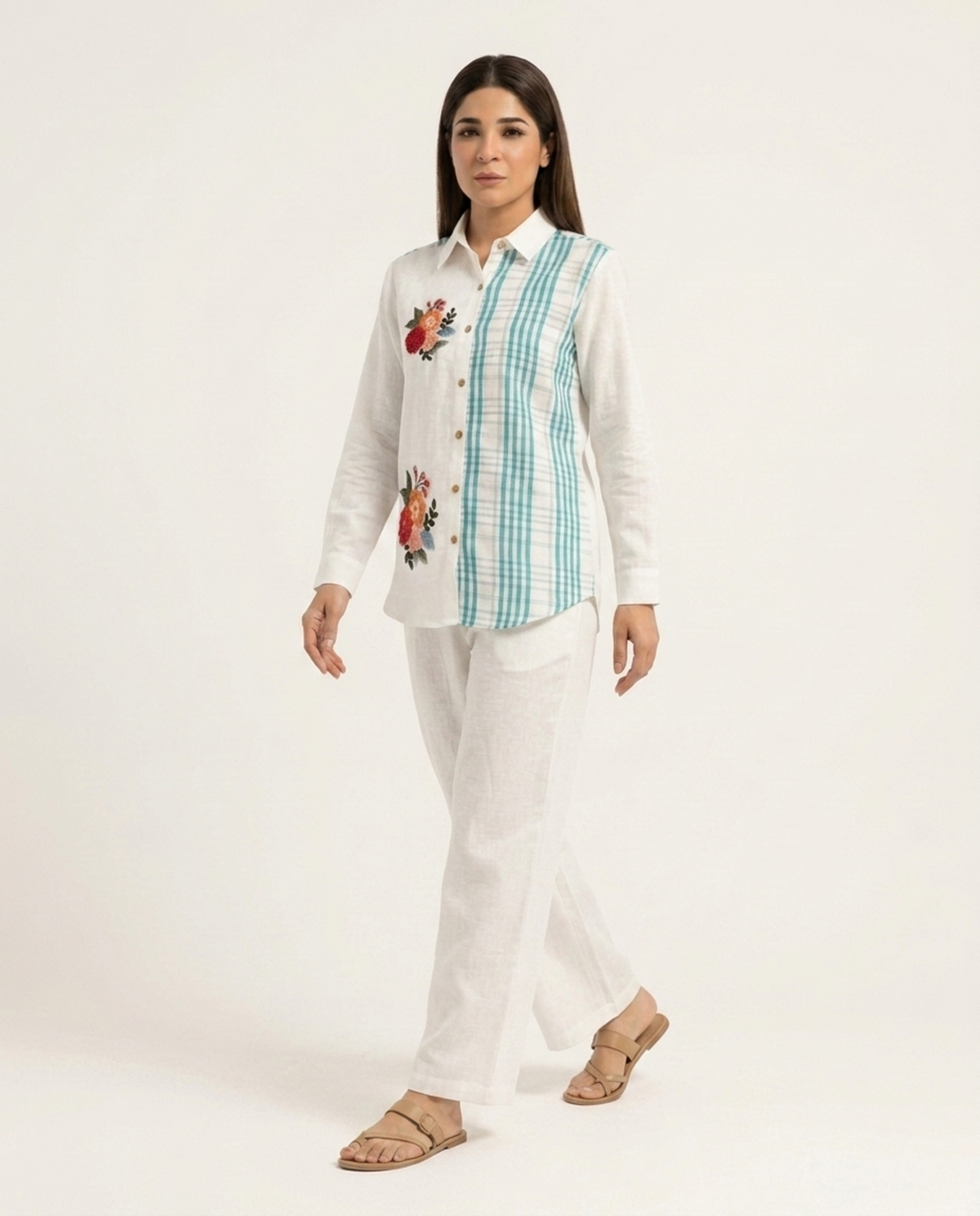 Off white Pure Linen Co-ord Set